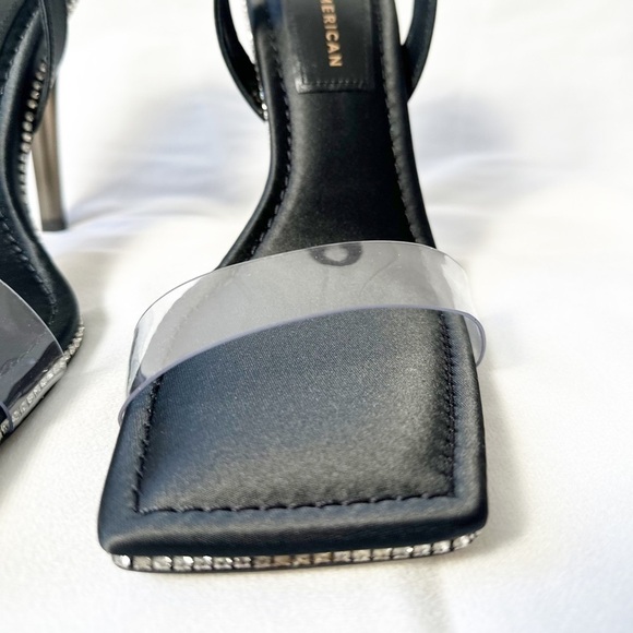 New Good American Crystal Crush Lucite Heels - Picture 10 of 16